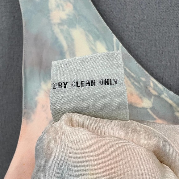 THOM SMITH Vintage Shirt Womens 10 Pink Blue Tie Dye Silk Tank Cami Scoop Neck - Picture 10 of 13